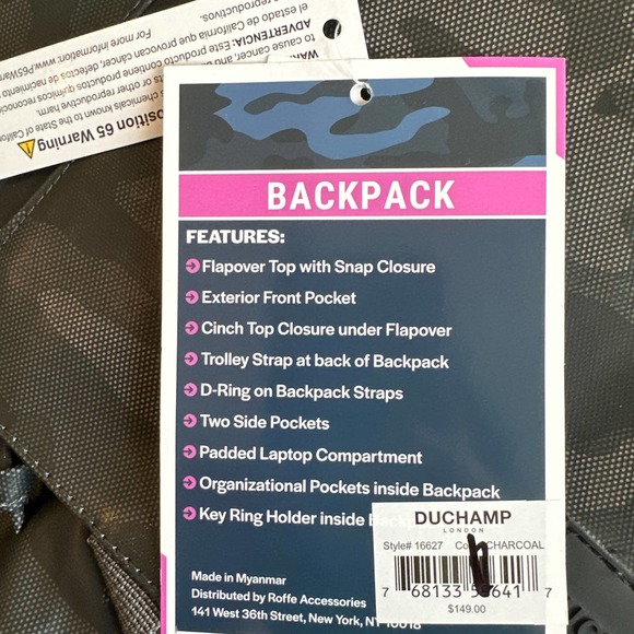 Duchamp Camo Backpack - Picture 7 of 7